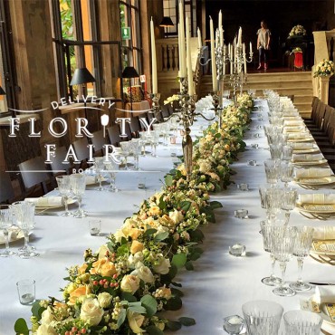 Festone floreale tavolo imperiale