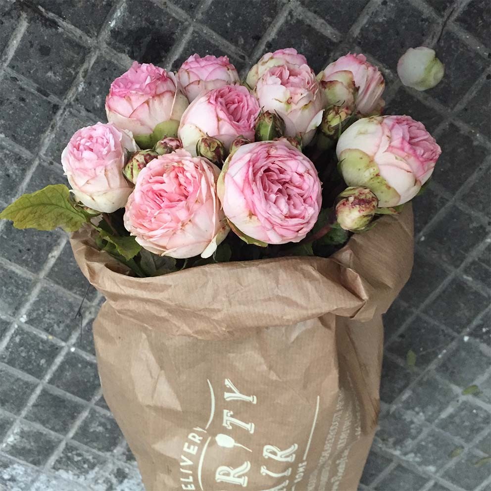 Mazzo Di Fiori Inglese.Bouquet Rose Inglesi Flority Fair